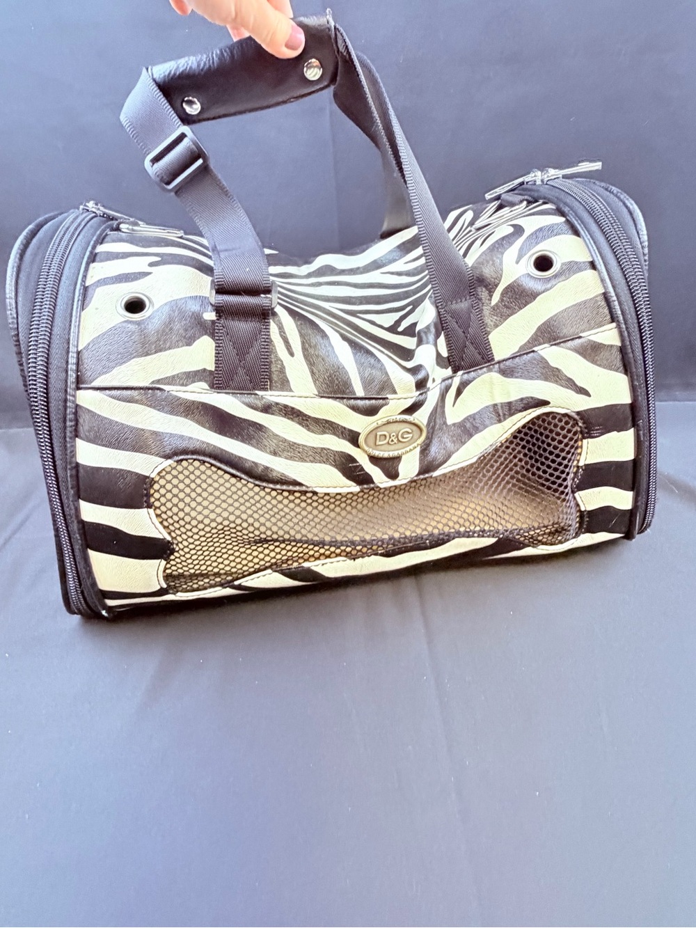 D&G Zebra-Print Duffel Bag - Black & White
